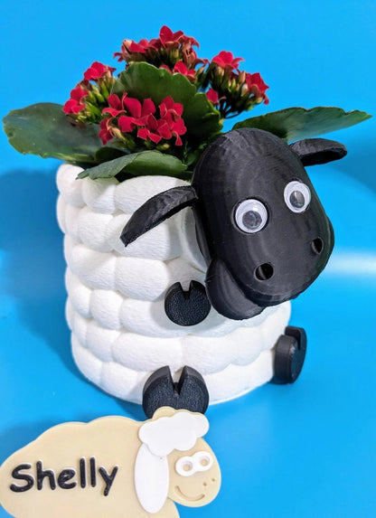 Adorable 3D Printed Sheep Planter -l Plant Pot for Succulents & Small Plants