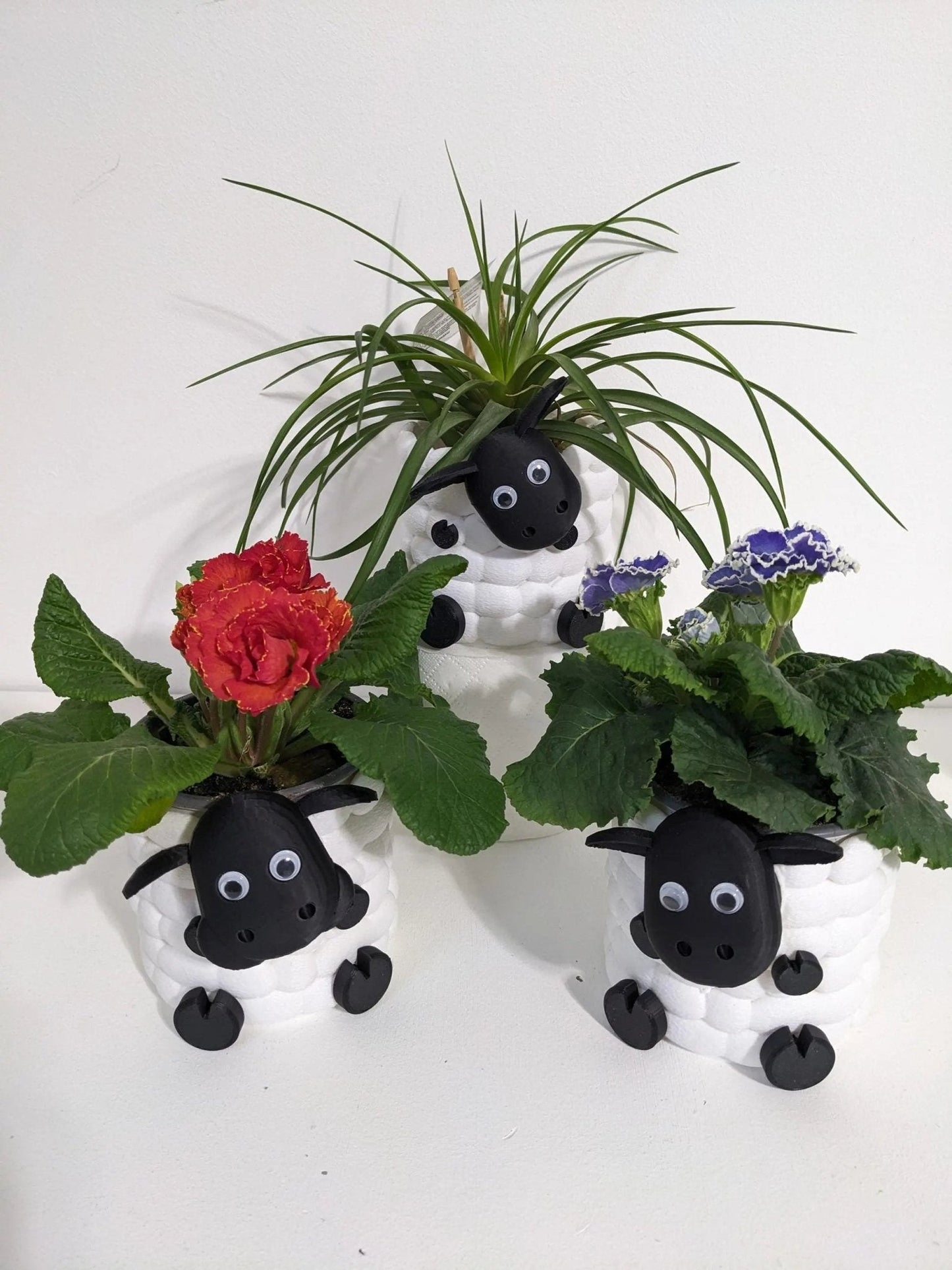 Adorable 3D Printed Sheep Planter -l Plant Pot for Succulents & Small Plants