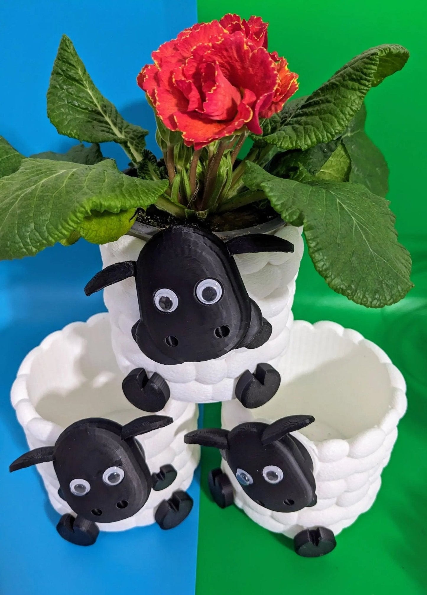 Adorable 3D Printed Sheep Planter -l Plant Pot for Succulents & Small Plants