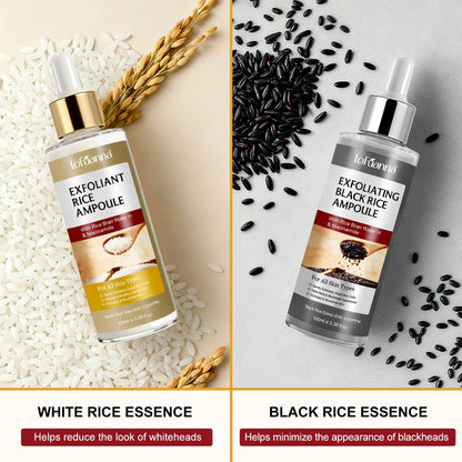 ADSBJUX Rice Peel Shot Glow Duo – White & Black Rice Exfoliant for Face & Body