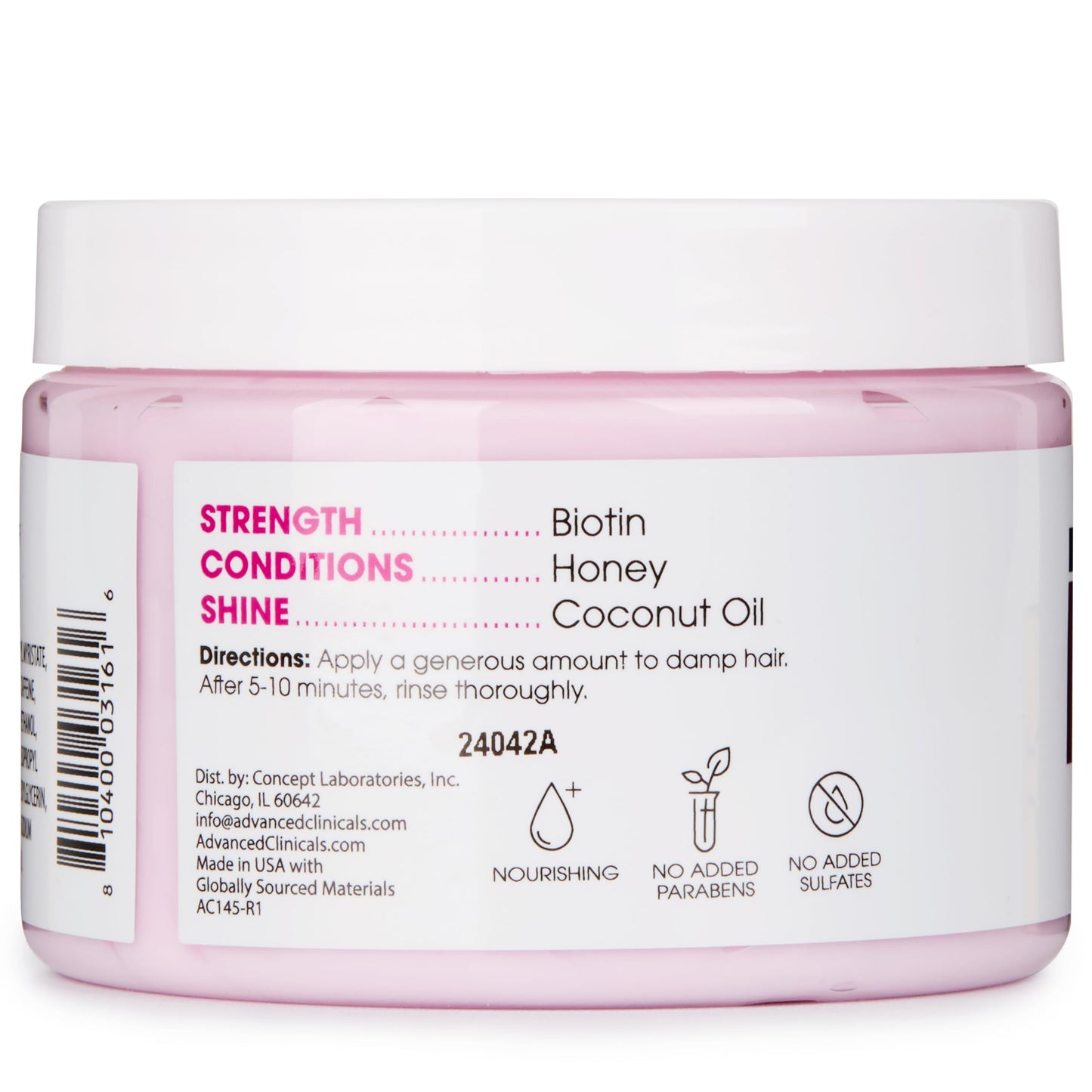 Advanced Clinicals Biotin Hair Mask – Anti-Breakage Deep Conditioning for Color-Treated Hair
