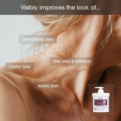 Advanced Clinicals Collagen Peptides Body Lotion & Face Moisturizer – 2-Pack