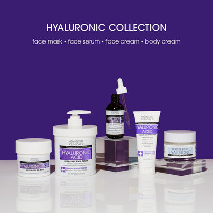 Advanced Clinicals Hyaluronic Acid Serum for Face | Hydrating Serum 2-Pack