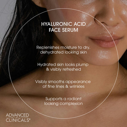 Advanced Clinicals Hyaluronic Acid Serum for Face | Hydrating Serum 2-Pack