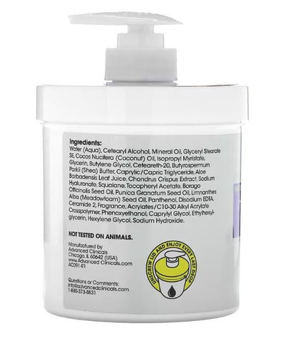 Advanced Clinicals Hyaluronic Acid Moisturizer Set – Serum + Body Cream for Hydration, Plump Skin | 2PC Bundle