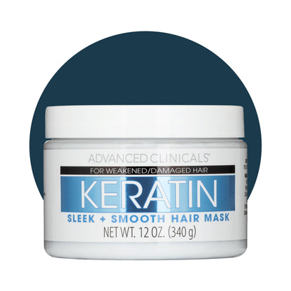 Advanced Clinicals Keratin Hair Mask Treatment – 12 oz for Color-Treated Hair