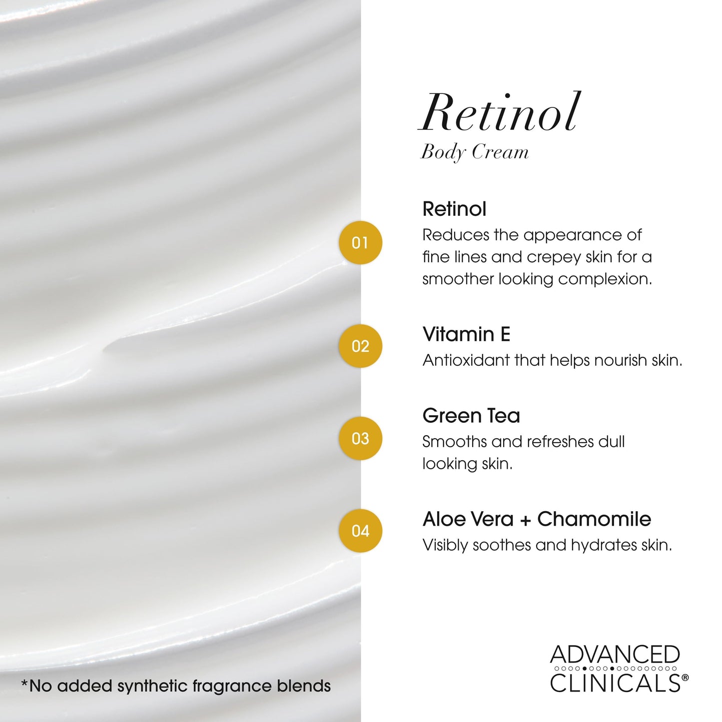 Advanced Clinicals Retinol Body Lotion + Retinol Serum 2-Piece Set for Women & Men | Visibly Smooths Fine Lines
