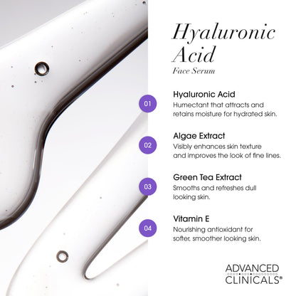 Advanced Clinicals 3 Pack Face Serum Essentials Set | Vitamin C Brightening, Retinol Firming, Hyaluronic Hydration