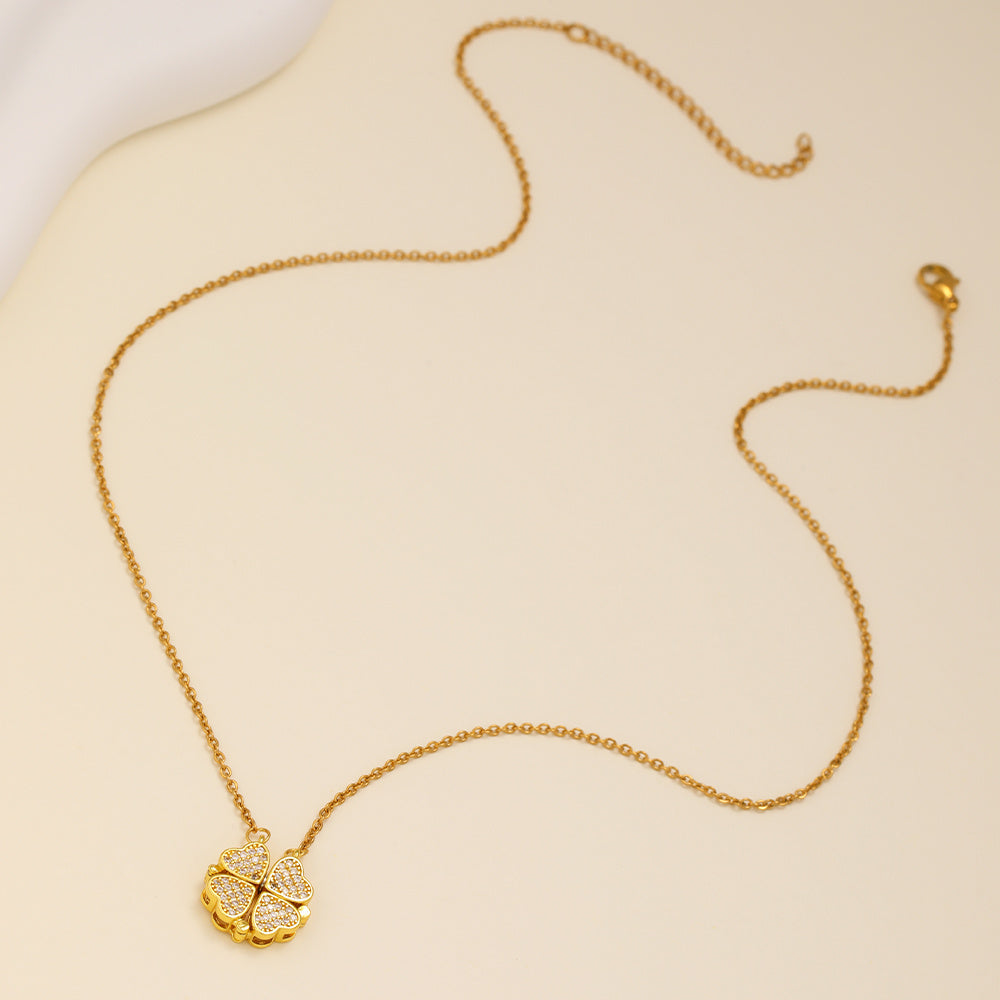 Magnetic Folding 4-in-1 Four-Leaf Clover Necklace