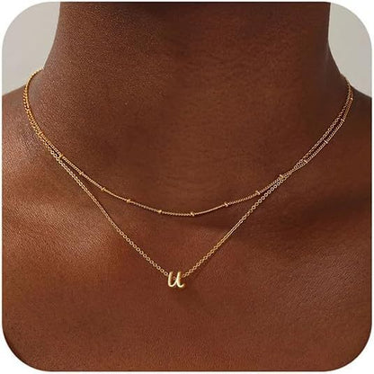 A-Z Multi-Layer English Alphabet Necklace