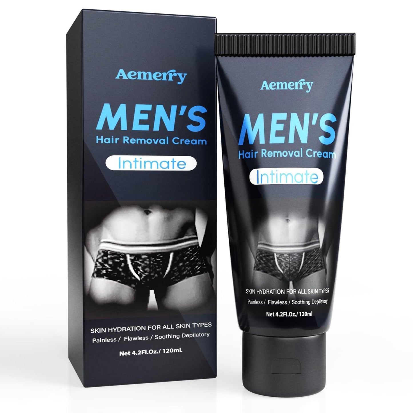 Aemerry Intimate Hair Removal Cream for Men – Painless Depilatory for Arms, Legs, Chest & Bikini