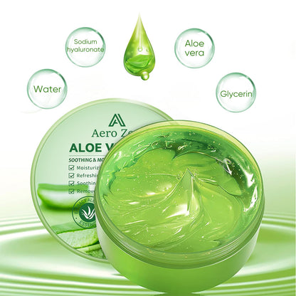 Aero Zen 3-Pack Pure Aloe Vera Gel – 98% Aloe for Face, Body & Hair (30oz)