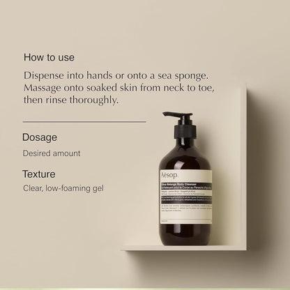 Aesop Citrus Melange Body Cleanser Refill | Gentle Low-Foaming Citrus Gel with Botanical Extracts | 16.9 oz / 500 mL