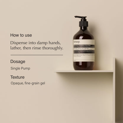 Aesop Resurrection Aromatique Hand Wash | Hydrating Citrus & Herbaceous Cleanser – 3 × 500mL