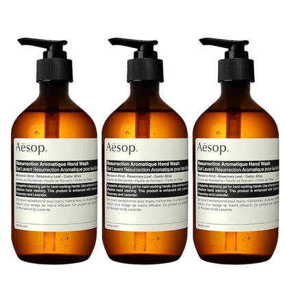 Aesop Resurrection Aromatique Hand Wash | Hydrating Citrus & Herbaceous Cleanser – 3 × 500mL