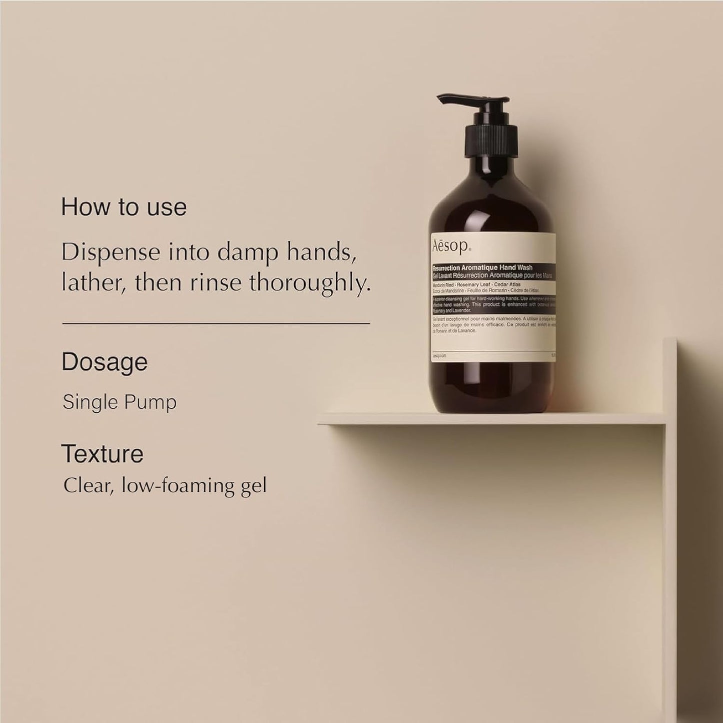 Aesop Resurrection Aromatique Hand Wash Refill — Gentle Cleanser (3 x 500mL)