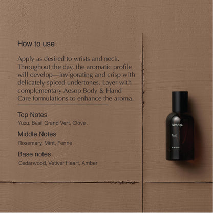Aesop Tacit Eau de Parfum – Yuzu, Basil & Vetiver | Unisex, 1.6 fl oz