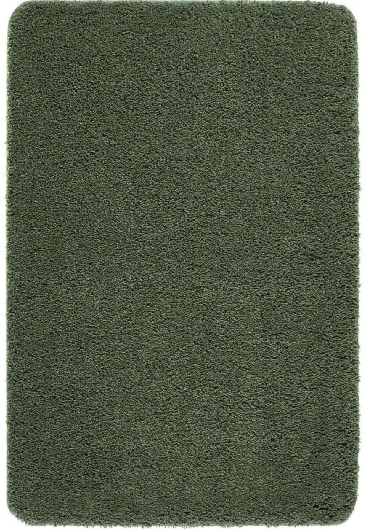 Washable Forest Green Shaggy Rug