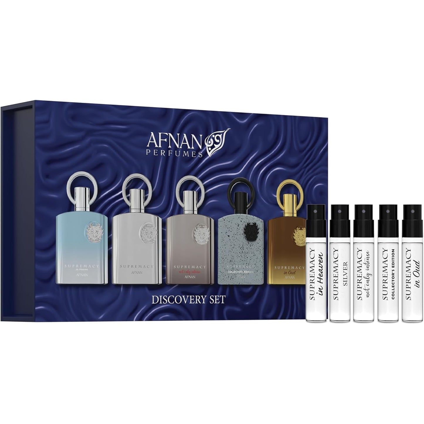 Afnan Supremacy Homme Discovery Kit: 5x2ml Fragrance Vials for Sampling & Travel