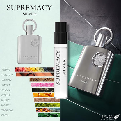 Afnan Supremacy Homme Discovery Kit: 5x2ml Fragrance Vials for Sampling & Travel