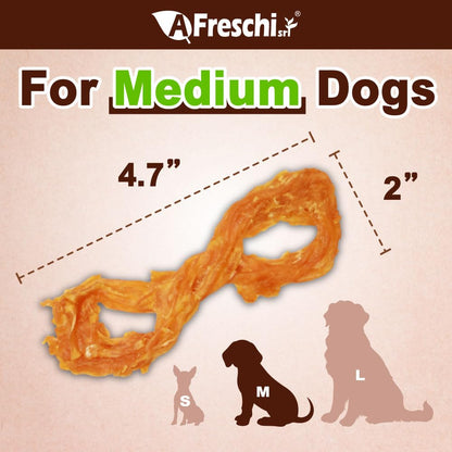 AFreschi Turkey Tendons for Dogs — USA-Sourced, Rawhide-Free Chews for Medium Breeds (10 oz)