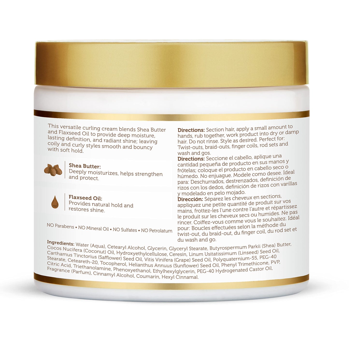 African Pride Moisture Miracle Curling Cream — 15 Oz (3 Pack) for Defined, Shiny Curls