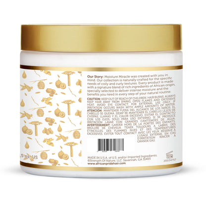 African Pride Moisture Miracle Curling Cream — 15 Oz (3 Pack) for Defined, Shiny Curls