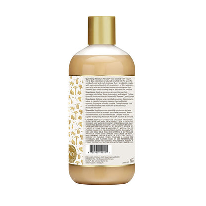 African Pride Moisture Miracle Honey & Coconut Oil Shampoo – For Natural Coils & Curls, Sulfate Free, Color Safe, 12 oz (3 Pack)