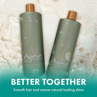 Agave Smoothing Shampoo – Hydration & Frizz Control | Color-Safe, Sulfate-Free (33.8 oz) | Agave Healing Oil