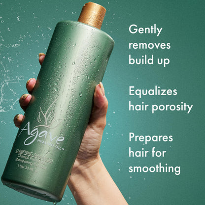 Agave Clarifying Shampoo: Deep Cleansing, Hydration & Sulfate-Free Formula | 33.8 fl oz