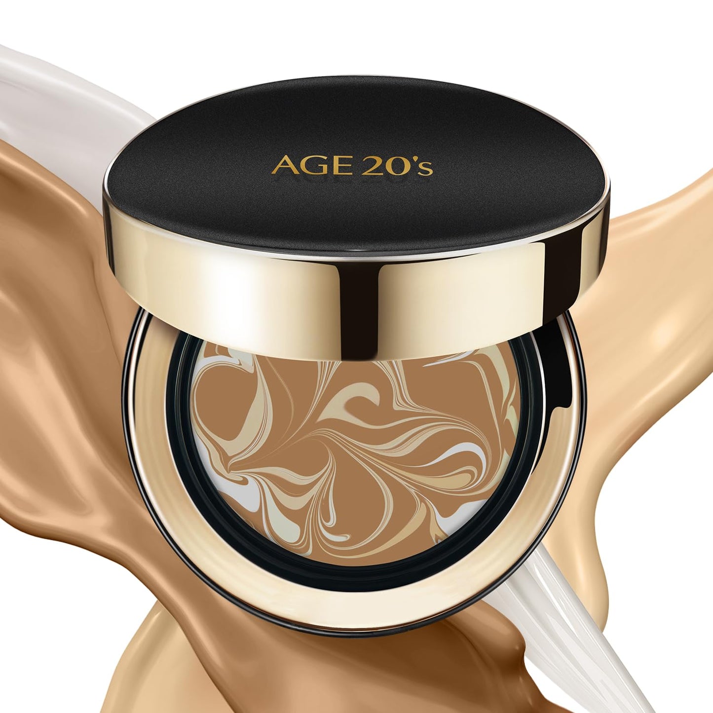 AGE 20's Signature Essence Pact SPF50+ Cream Foundation – 29 Caramel, Dewy Finish, Natural Coverage | Korean Cushion
