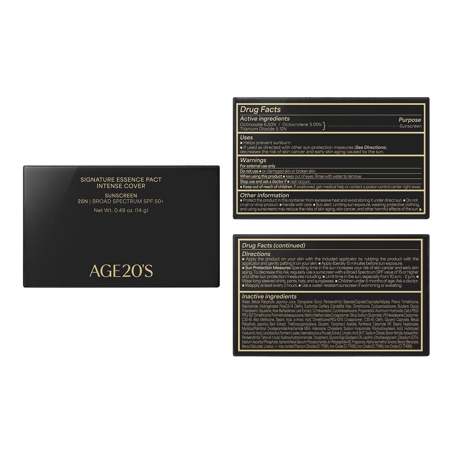 AGE20'S Signature Essence Pact SPF 50+ Cream Foundation - 25N Sand | Dewy Cushion Finish