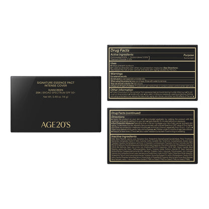 AGE20'S Signature Essence Pact SPF 50+ Cream Foundation - 25N Sand | Dewy Cushion Finish