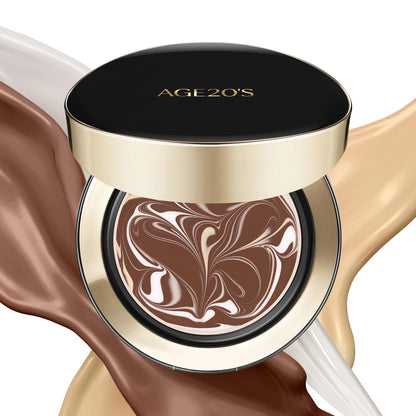 AGE 20's Signature Essence Pact SPF 50+ 41N Mocha – Cream Foundation, Dewy Finish, Natural Coverage