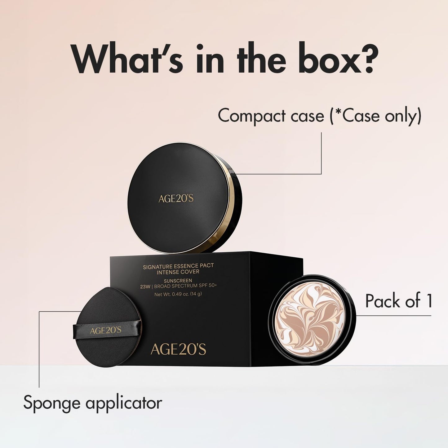 AGE20'S Signature Essence Pact SPF 50+ Cream Foundation - 25N Sand | Dewy Cushion Finish