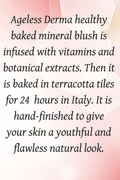 Ageless Derma Baked Mineral Makeup Healthy Blush – Apricot Swirl, Made in USA
