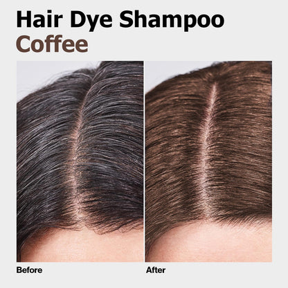 Agthyuve Hair Dye Shampoo 3 in 1 Coffee – Semi-Permanent Color, Safe & Easy