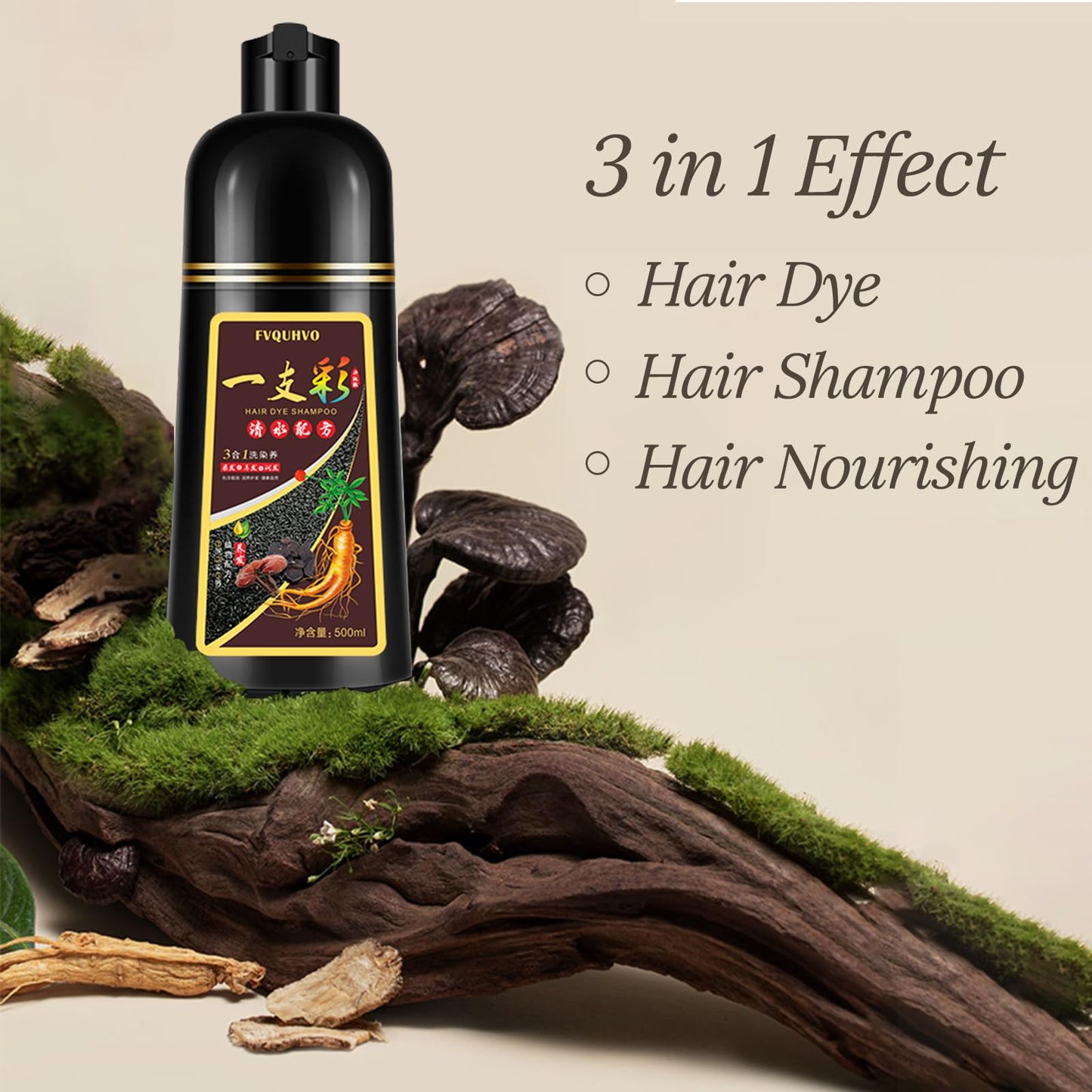 Agthyuve Hair Dye Shampoo 3-in-1 Chestnut Brown – Safe, Easy Color