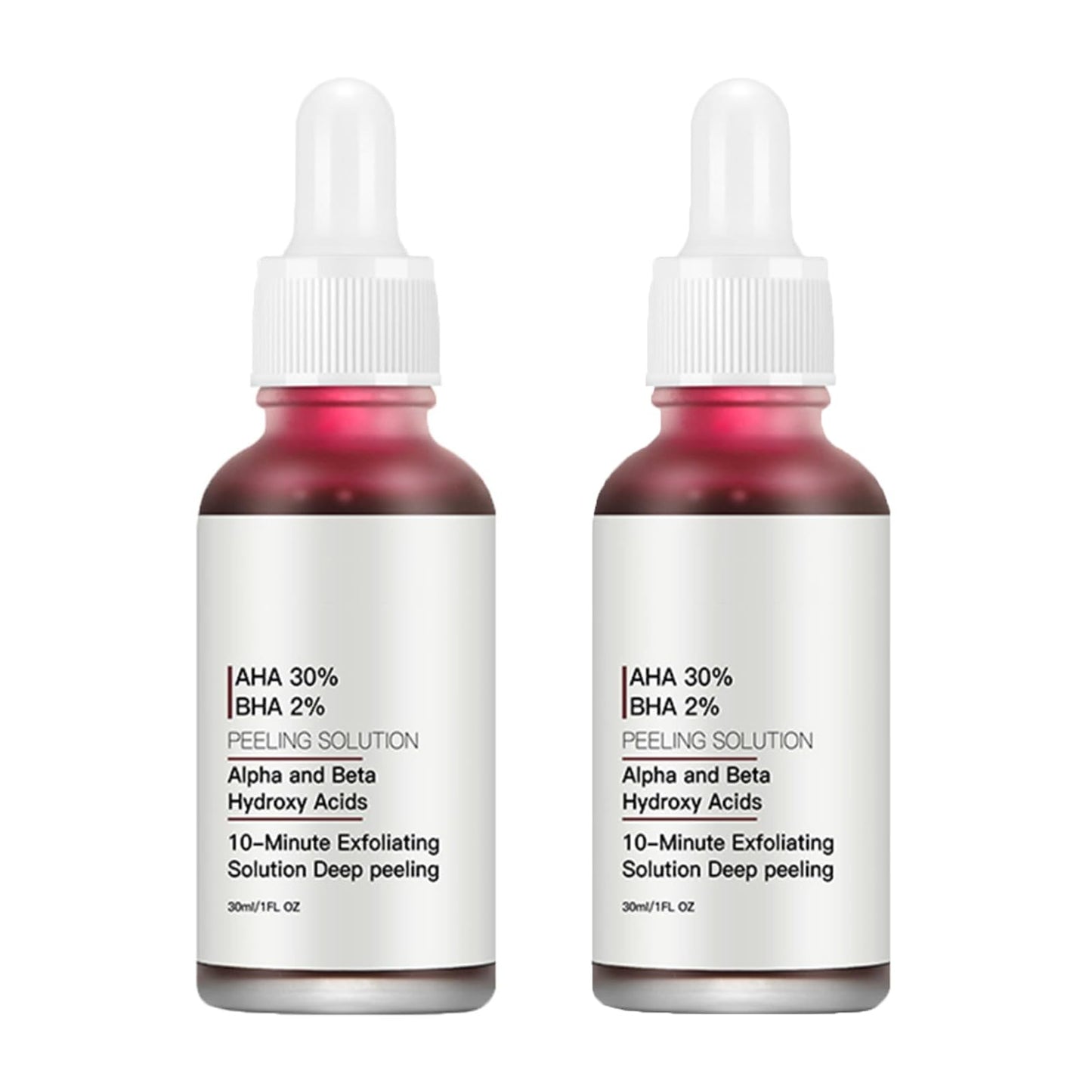 AHA 30% + BHA 2% Peeling Solution — At-Home Facial Exfoliant for Large Pores & Fine Lines (2 x 1.0 fl oz)