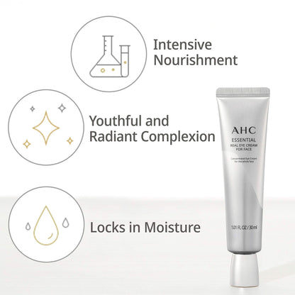 AHC Essential Eye Cream for Face | Aesthetic Hydration Cosmetics by Unilever – 0.33 oz