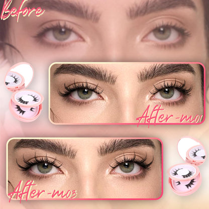Ahrikiss Magnetic Eyelashes – 2 Pairs, Reusable, No Glue, Applicator Included