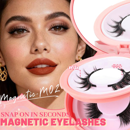Ahrikiss Magnetic Eyelashes M01+M02 – 2 Reusable Pairs with Applicator, No Glue Needed, Natural Look