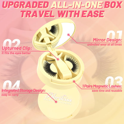 Ahrikiss Magnetic Eyelashes | 1 Pair Reusable Cat Eye Lash Kit (M02)