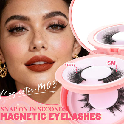 Ahrikiss Magnetic Eyelashes – 2 Pairs, Reusable, No Glue Needed, Includes Applicator (M02+M03)