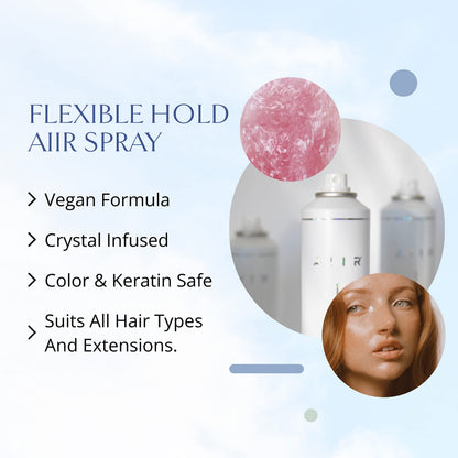 AIIR Flexible Hold Finishing Spray – Light Hold Hairspray with Shine & Humidity Resistance | 2.5 oz