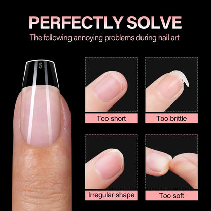 AILLSA Short Coffin Nail Tips for DIY Beginners – 450pcs, 15 Sizes, Half Matte Finish