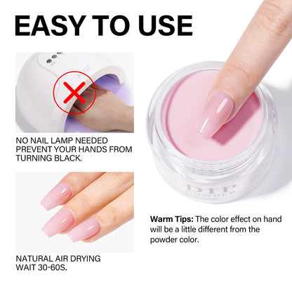 AILLSA Nail Dip Powder – Sheer Pink Translucent Jelly for Easy At-Home Manicures