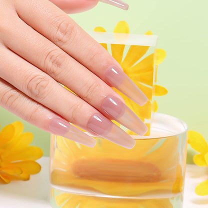 AIMEILI Transparent Icy Jelly Gel Nail Polish Kit – HEMA-Free, 4×10ml, UV/LED Cure