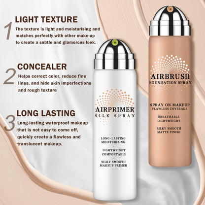 AIUEO Airbrush Foundation Spray – Full Coverage Primer (Beige 02)