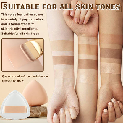 AIUEO Airbrush Foundation & Primer Kit – Silky, Long-Lasting Nude 03